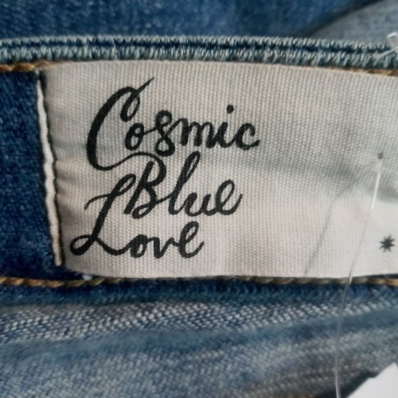 Cosmic Blue Love Jeans Womens Sz 32 Blue Denim Skinny Venus Mid Rise Relaxed Ski - Picture 10 of 12